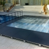 Half Pool Stage Cover with Railing and Clear Acrylic Centre
